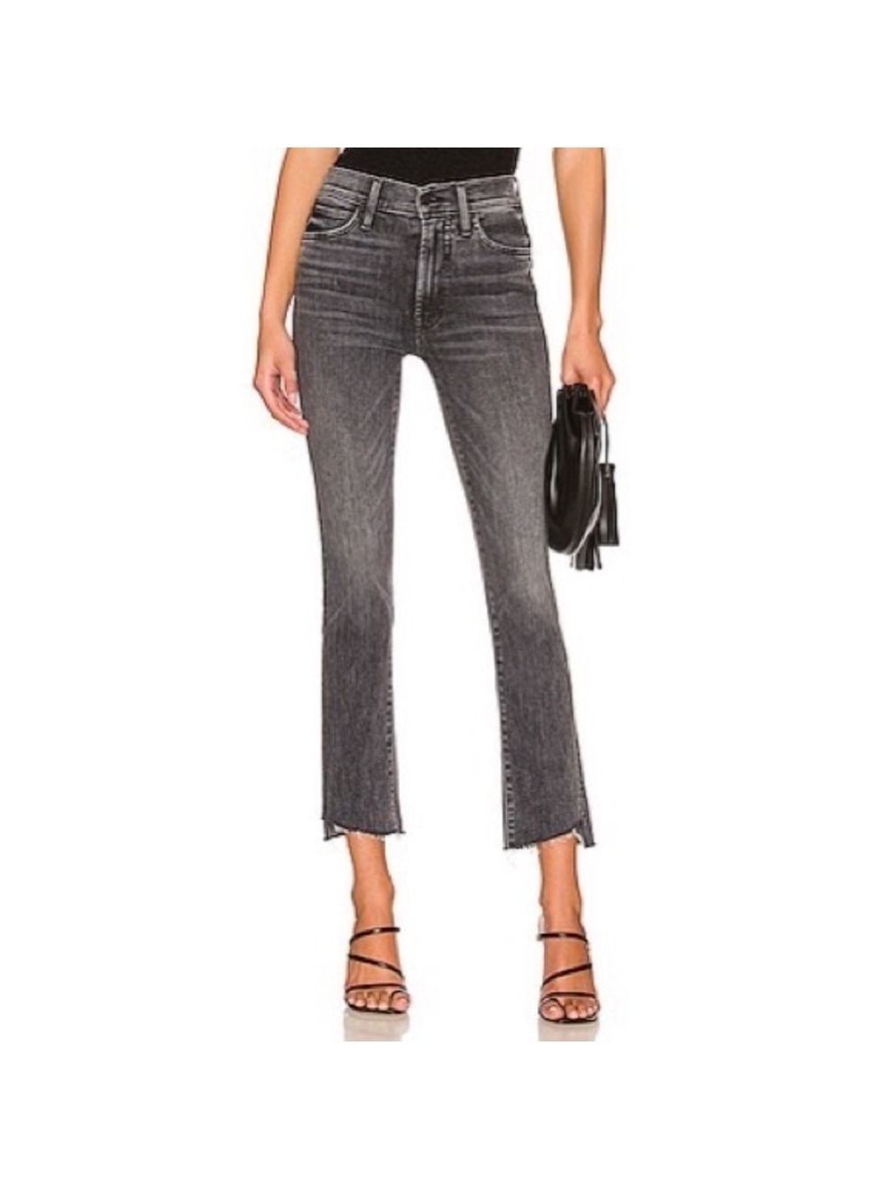 MOTHER High-Waisted Rascal Ankle Step Fray Jeans, Size 34 New w/Tag